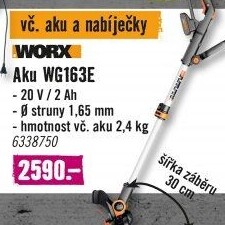 Aku strunová sekačka Worx WG163E.1