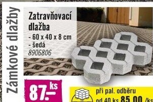 Dlažba zatravňovací