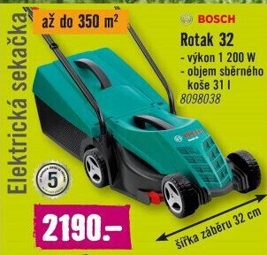 Elektrická sekačka na trávu Bosch Rotak 32