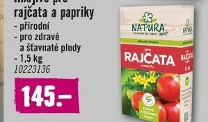 Hnojivo na rajčata a papriky Natura Agro
