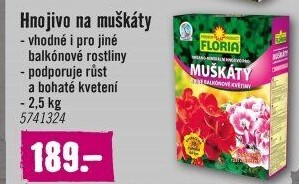 Organominerální hnojivo na muškáty Floria