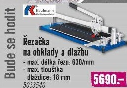 Řezačka na obklady a dlažbu Kaufmann TopLine Robust