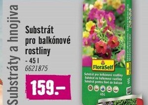 Substrát pro balkónové rostliny FloraSelf
