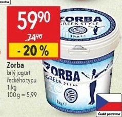 Bílý jogurt řecký Zorba