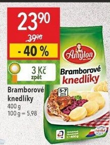 Bramborové knedlíky v prášku Amylon