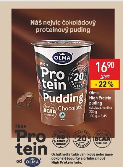 Dezert pudink High protein Olma