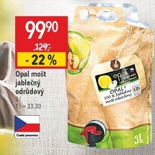 Mošt jablečný Opal