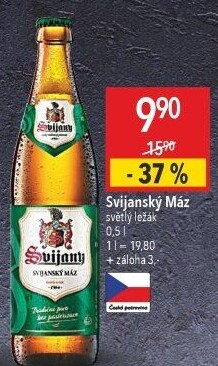 Pivo světlý ležák 11° Svijanský Máz Svijany