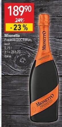 Prosecco brut DOC Treviso Mionetto