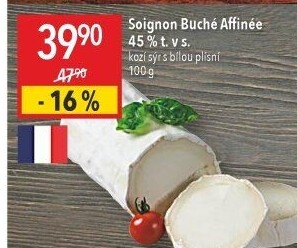 Sýr Buche affinée 45% Soignon