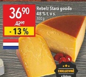 Sýr Rebelz stará gouda 48%