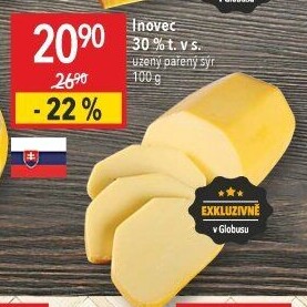 Sýr uzený pařený 30% Inovec