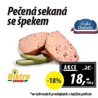 Sekaná pečená se špekem