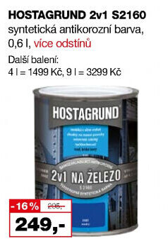 Barva na kov 2v1 na železo Hostagrund