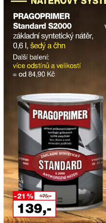 Barva na kov Standard Pragoprimer