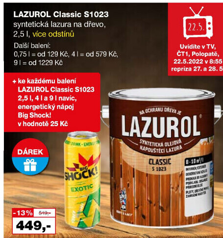 Lazura na dřevo Classic Lazurol