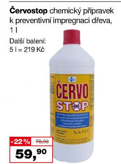 Přípravek k impregnaci dřeva Červostop Hokr