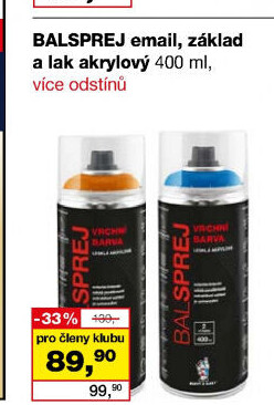 Univerzální akrylový email ve sprejiBarvy a laky Hostivař