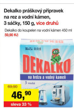 Čistič na rez a vodní kámen Dekalko