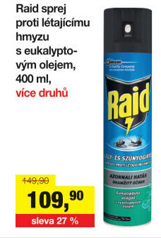 Přípravek proti létajícímu hmyzu sprej Raid