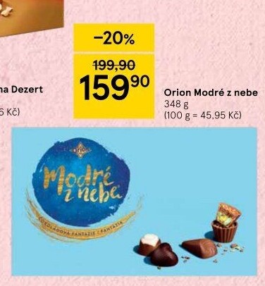 Bonboniéra Modré z nebe Orion