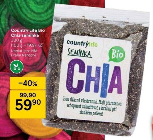 Chia semínka bio Country Life