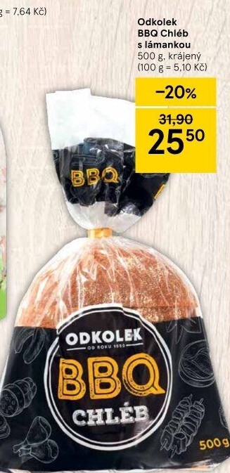 Chléb BBQ s lámankou Odkolek
