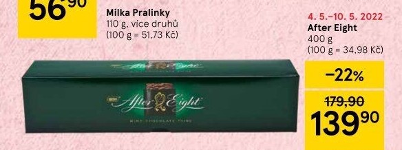 Čokoládové plátky Nestlé After Eight