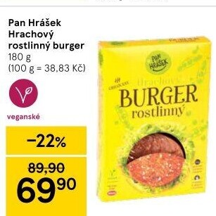 Hrachový burger Pan Hrášek Emco