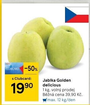 Jablka Golden Delicious