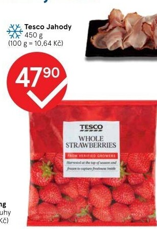 Jahody mražené Tesco
