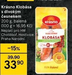 Klobása s divokým česnekem Krásno