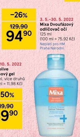 Odličovač očí dvoufazový Mixa