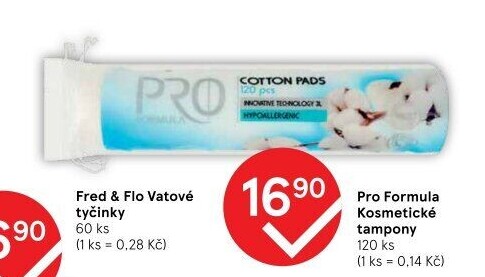 Odličovací tampony Pro Formula Tesco