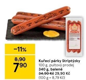 Párky kuřecí striptýzky