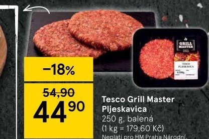 Pljeskavica Grill Master Tesco
