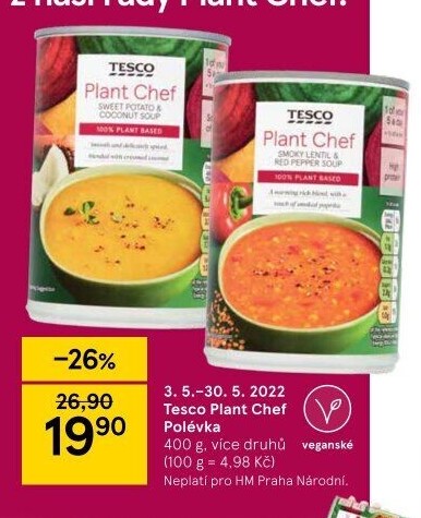 Polévka veganská Tesco Plant Chef