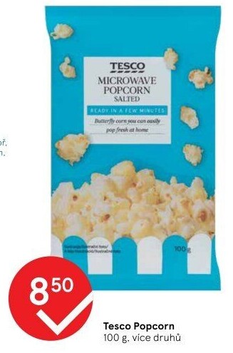 Popcorn do mikrovlnky Tesco