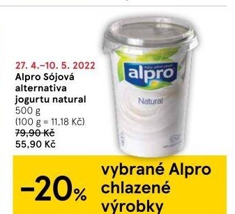 Sójový bílý jogurt Alpro