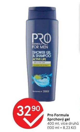 Sprchový gel Pro Formula Tesco