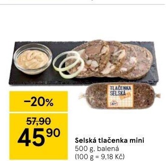Tlačenka selská Masna Studená