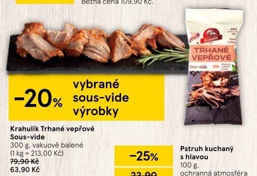 Vepřové trhané maso sous vide Krahulík