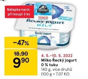 Bílý jogurt řecký 0% Milko