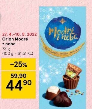 Bonboniéra Modré z nebe Orion