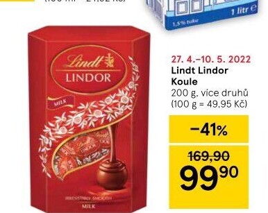 Bonboniéra Pralinky Lindor Lindt
