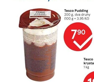 Dezert pudink se šlehačkou Tesco