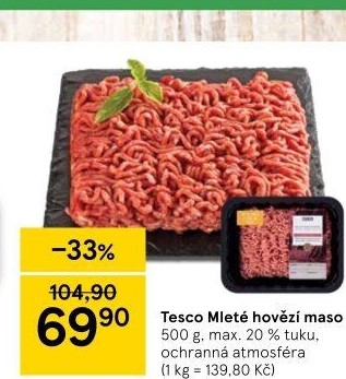 Hovězí mleté maso Tesco