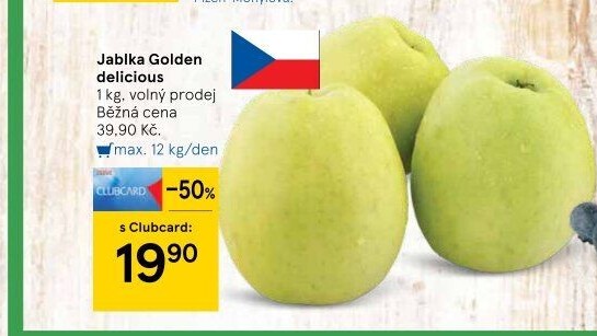 Jablka Golden Delicious