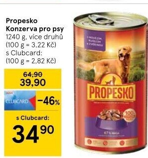 Konzerva pro psy Propesko