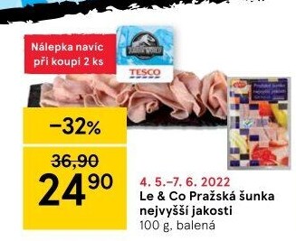Šunka pražská nejvyšší jakosti LE&amp